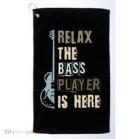Funny Relax The Bass Player Is Here Bass Guitar Golf Towel thumb 0