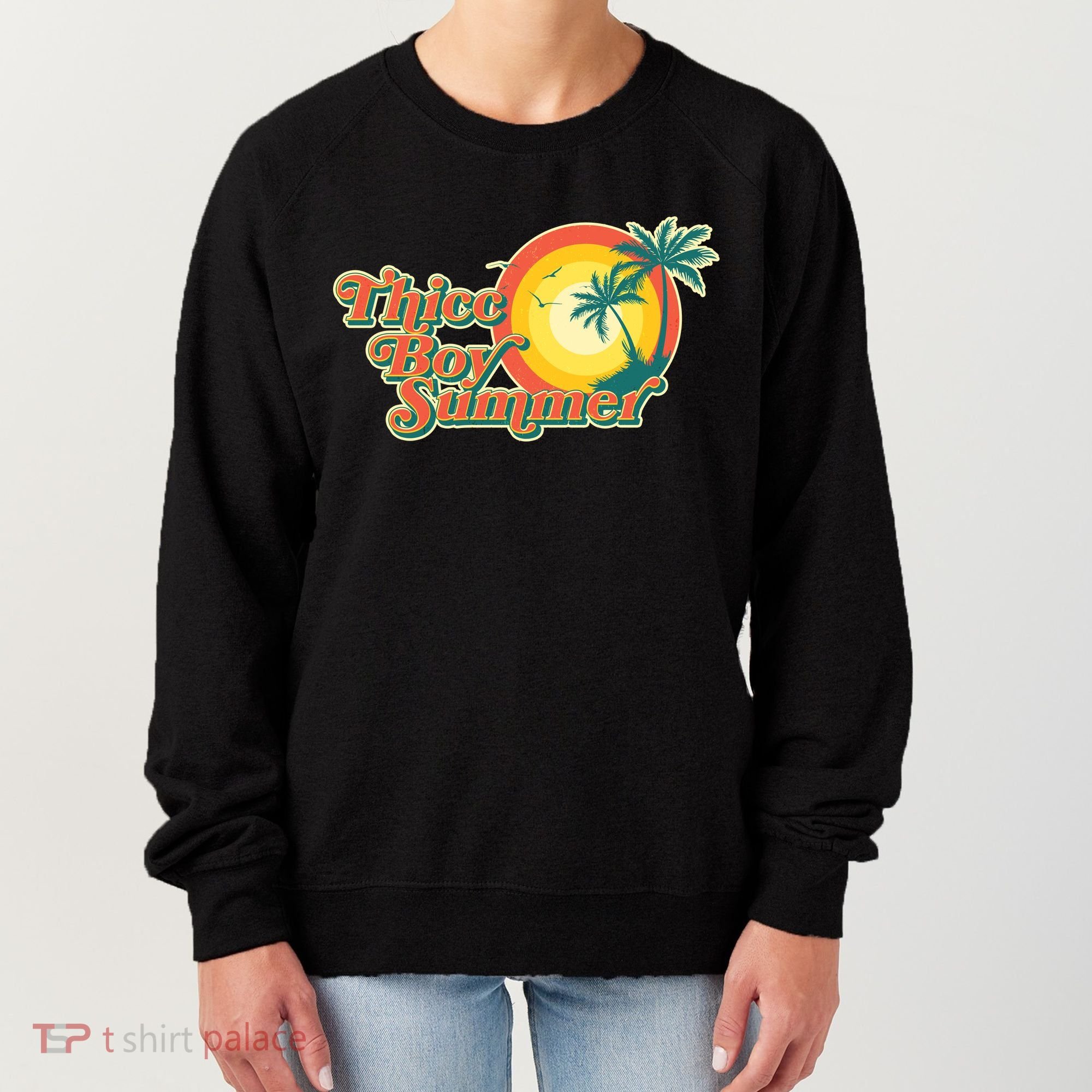 Funny Retro Thicc Boy Summer Women's Sweatshirt