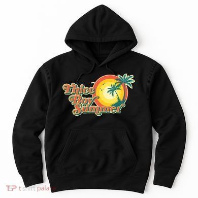 Funny Retro Thicc Boy Summer Hoodie