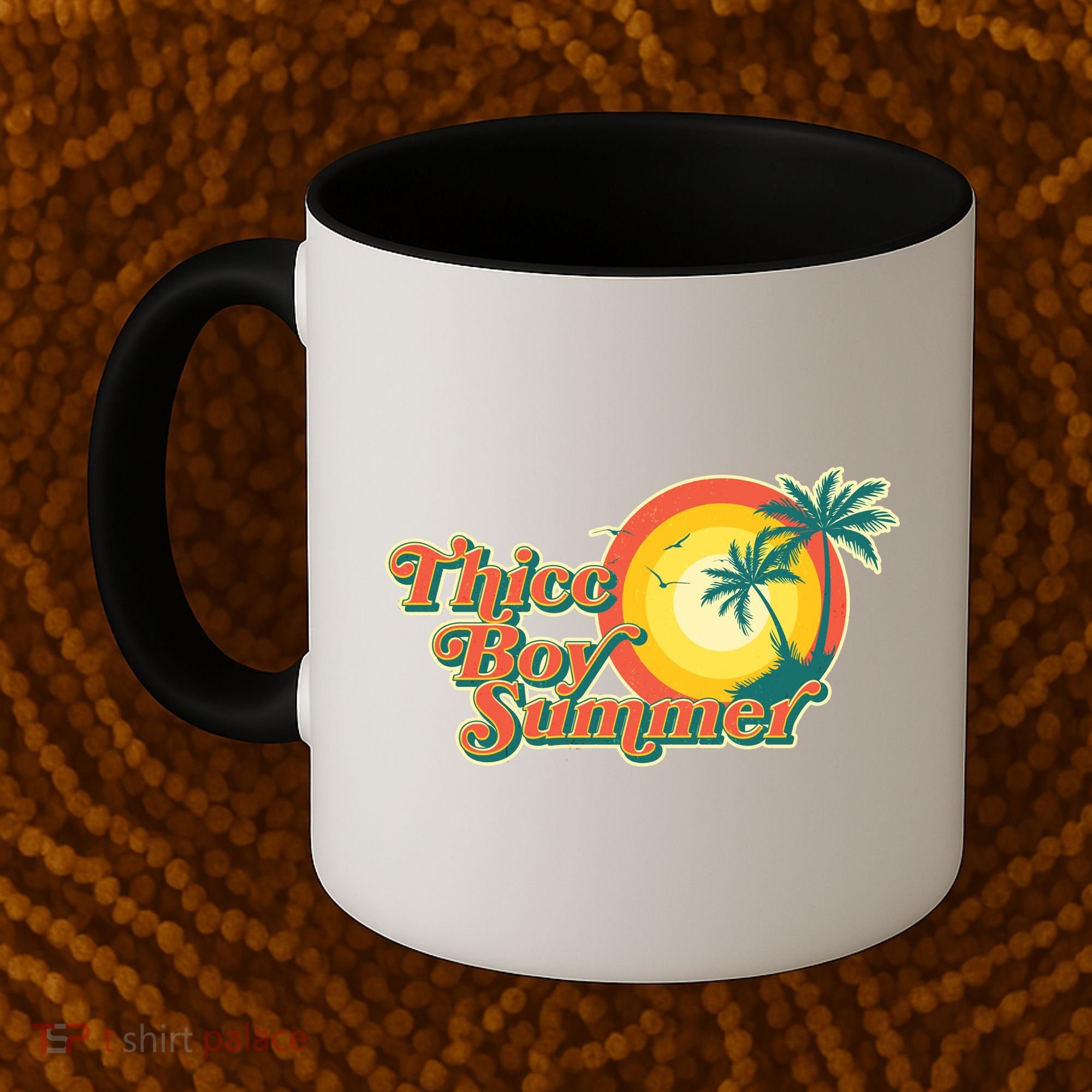 Funny Retro Thicc Boy Summer Coffee Mug