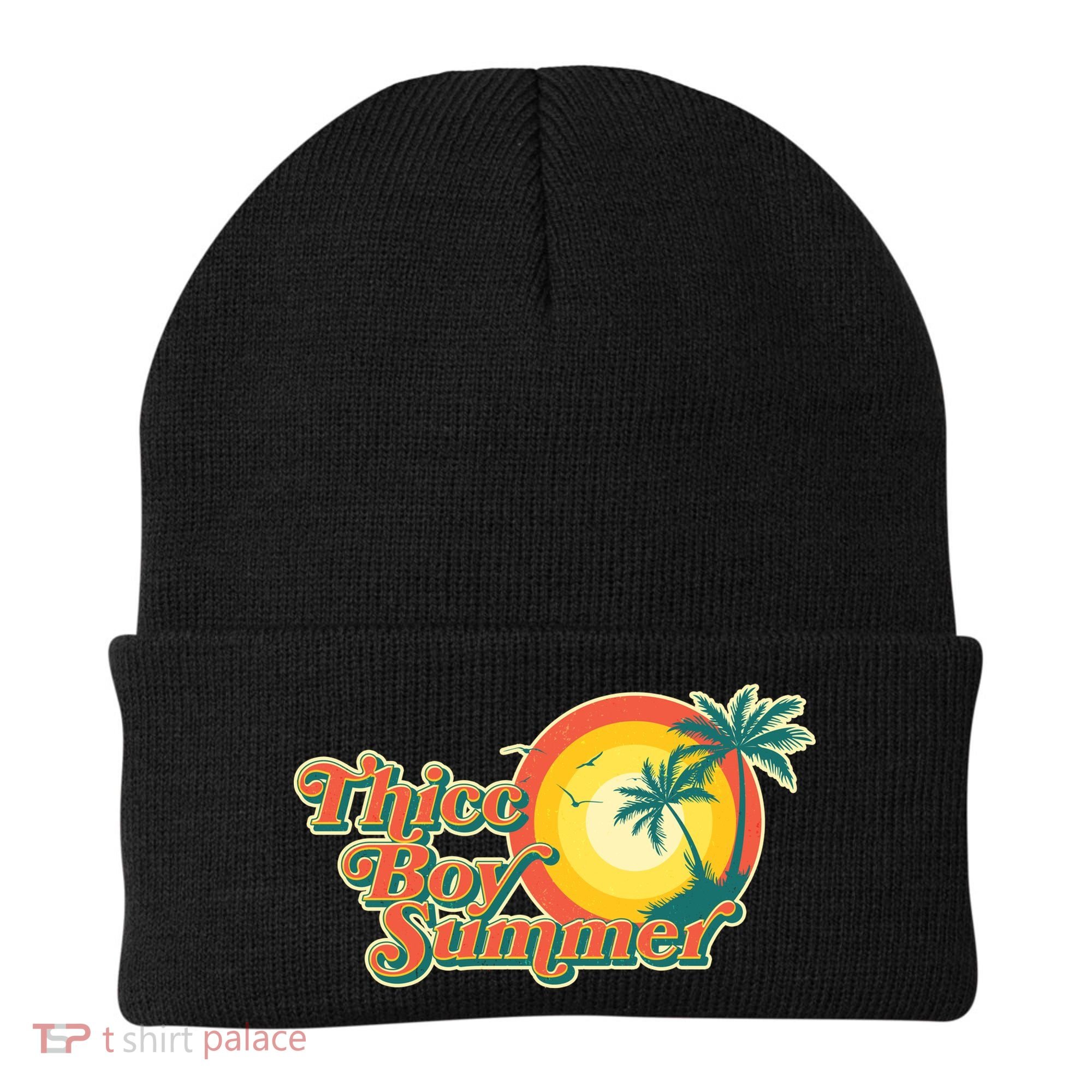 Funny Retro Thicc Boy Summer Beanie