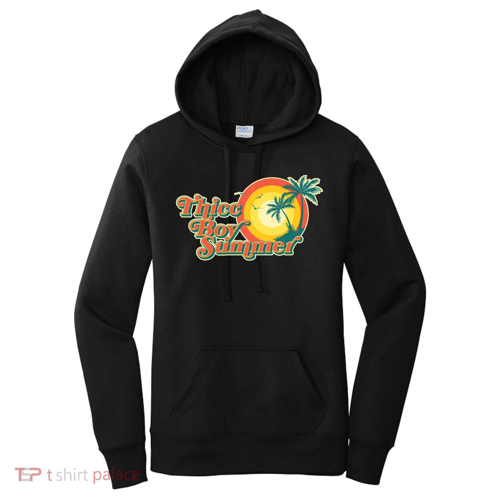 Funny Retro Thicc Boy Summer Women's Hoodie