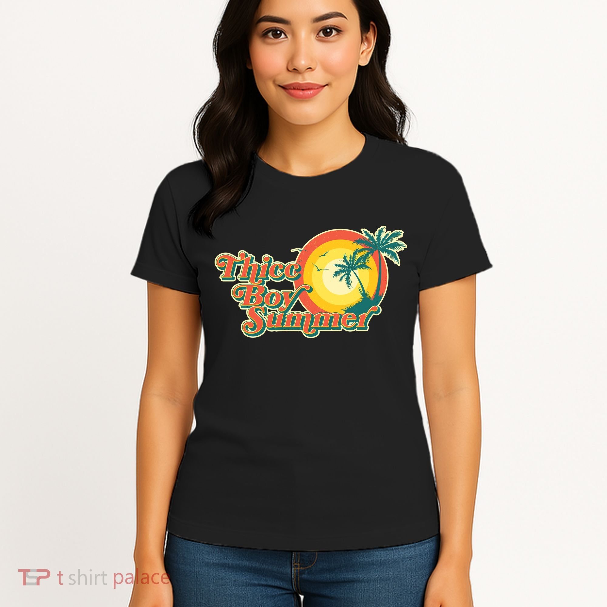 Funny Retro Thicc Boy Summer Women's T-Shirt