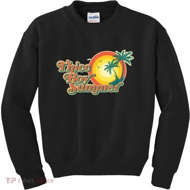 Funny Retro Thicc Boy Summer Kids Sweatshirt