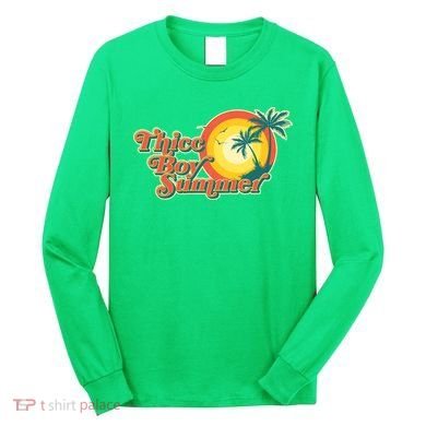 Funny Retro Thicc Boy Summer Long Sleeve Shirt