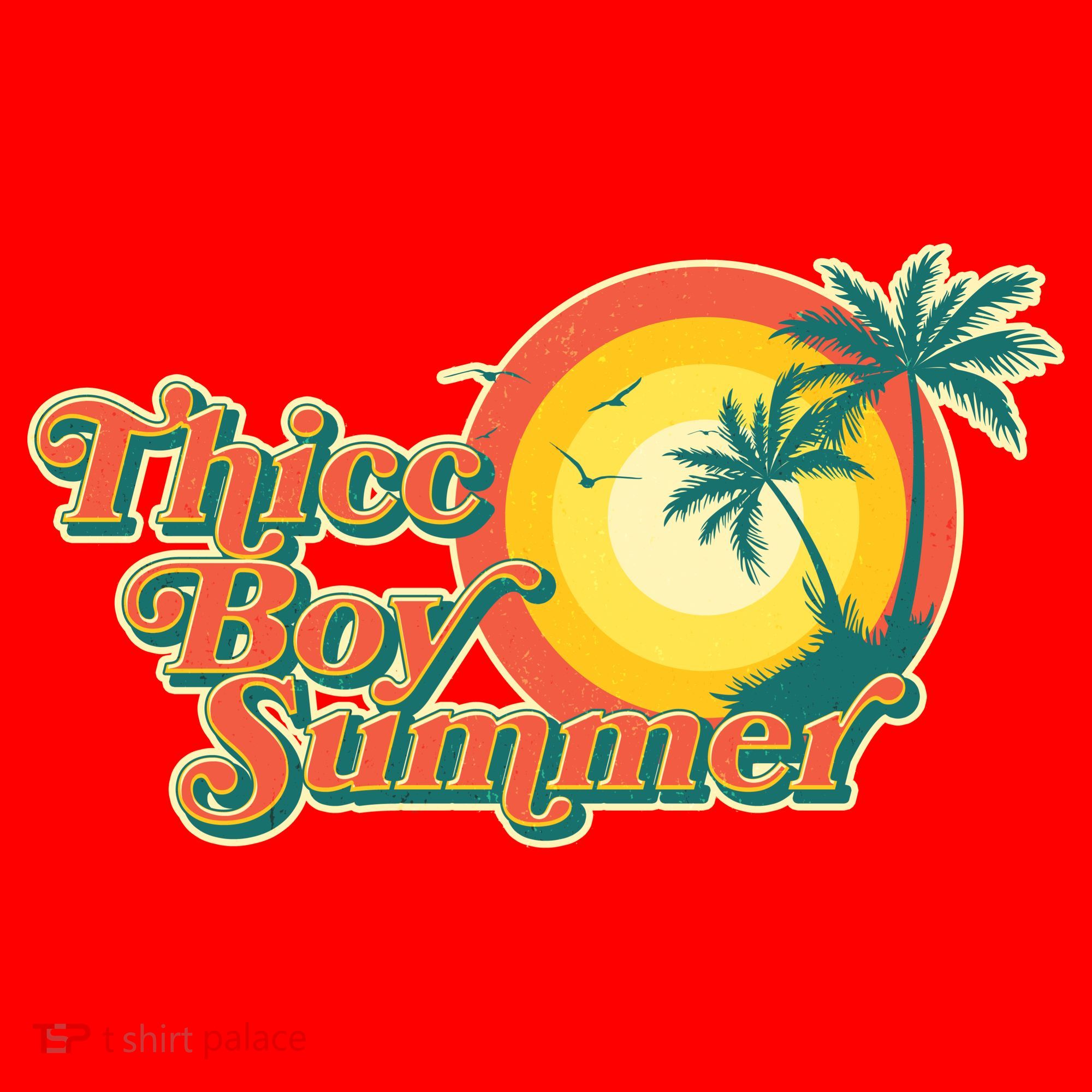 Funny Retro Thicc Boy Summer Santa Hat