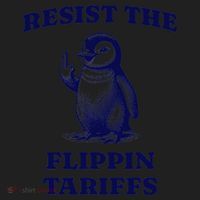 Funny Resist The Flippin Tariffs Heard Island Penguin Beanie thumb 2