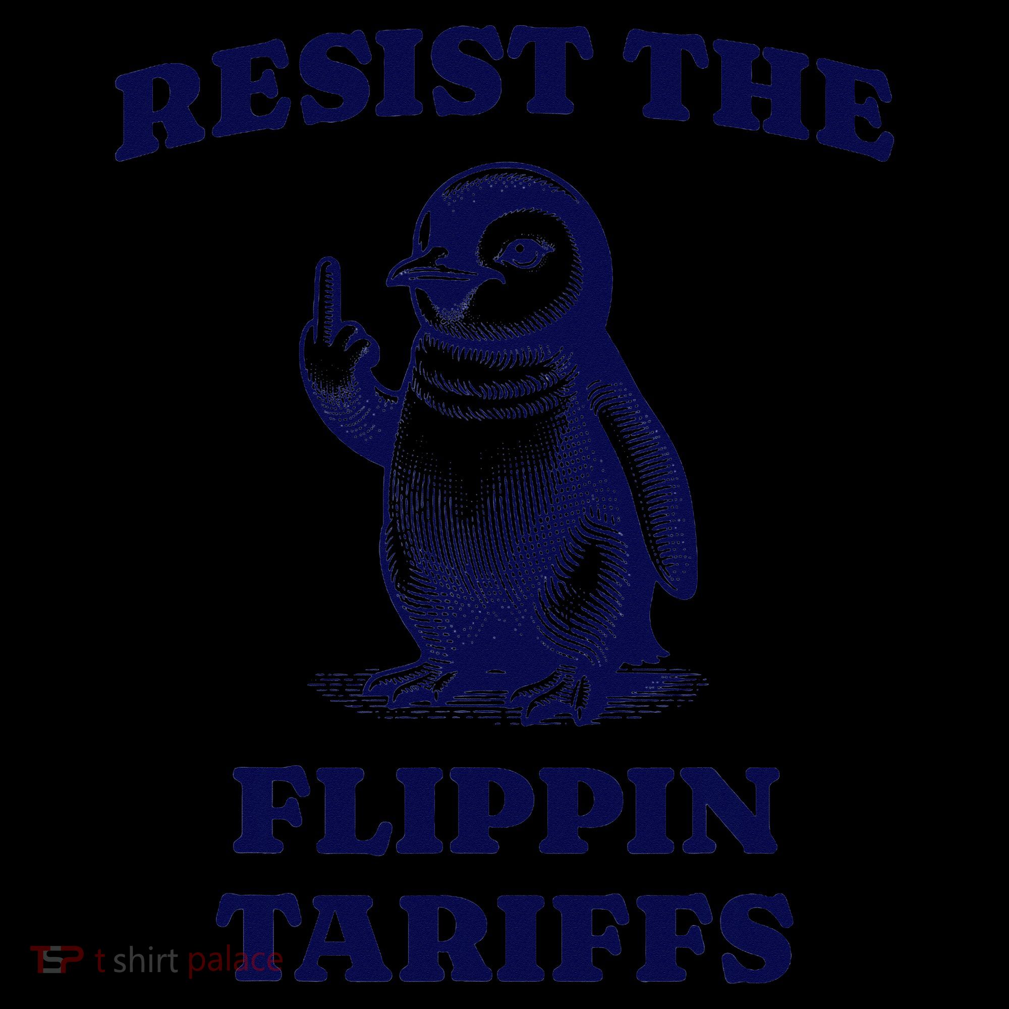 Funny Resist The Flippin Tariffs Heard Island Penguin Women's Hoodie