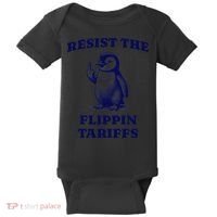 Funny Resist The Flippin Tariffs Heard Island Penguin Baby Bodysuit thumb 0