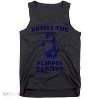 Funny Resist The Flippin Tariffs Heard Island Penguin Tank Top thumb 0