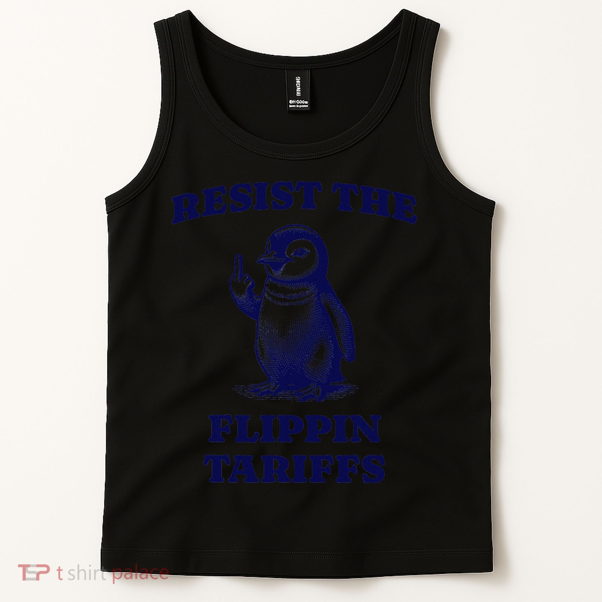 Funny Resist The Flippin Tariffs Heard Island Penguin Tank Top