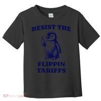 Funny Resist The Flippin Tariffs Heard Island Penguin Toddler T-Shirt thumb 0