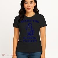 Funny Resist The Flippin Tariffs Heard Island Penguin Women's T-Shirt thumb 4