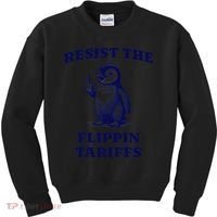 Funny Resist The Flippin Tariffs Heard Island Penguin Kids Sweatshirt thumb 0