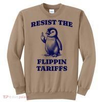 Funny Resist The Flippin Tariffs Heard Island Penguin Sweatshirt thumb 0