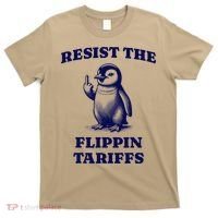 Funny Resist The Flippin Tariffs Heard Island Penguin T-Shirt thumb 0