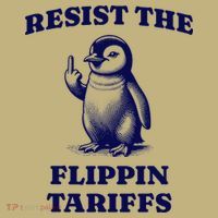 Funny Resist The Flippin Tariffs Heard Island Penguin T-Shirt thumb 7