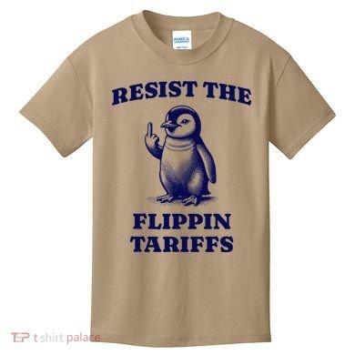 Funny Resist The Flippin Tariffs Heard Island Penguin Kids T-Shirt
