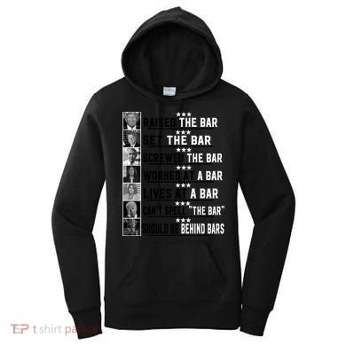 Funny Raised The Bar Donald Trump Women's Hoodie