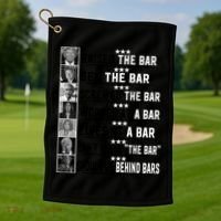 Funny Raised The Bar Donald Trump Golf Towel thumb 1