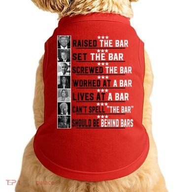 Funny Raised The Bar Donald Trump Doggie Tank