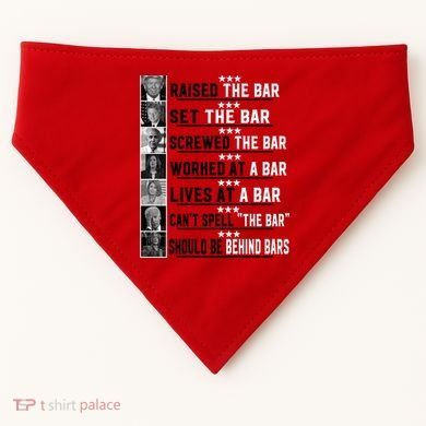 Funny Raised The Bar Donald Trump USA-Made Doggie Bandana