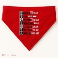 Funny Raised The Bar Donald Trump USA-Made Doggie Bandana thumb 0