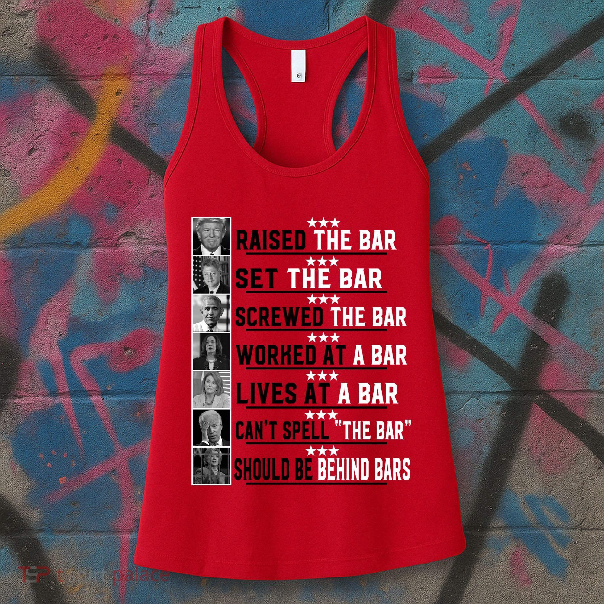 Funny Raised The Bar Donald Trump Women's Tank Top
