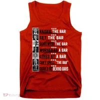Funny Raised The Bar Donald Trump Tank Top thumb 0