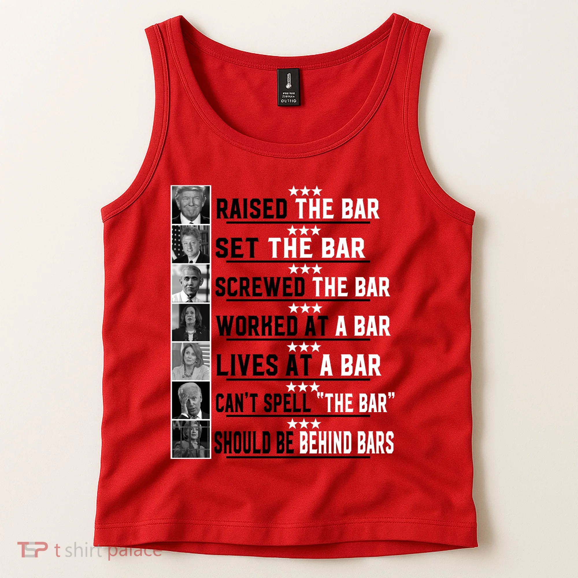 Funny Raised The Bar Donald Trump Tank Top