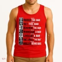 Funny Raised The Bar Donald Trump Tank Top thumb 3