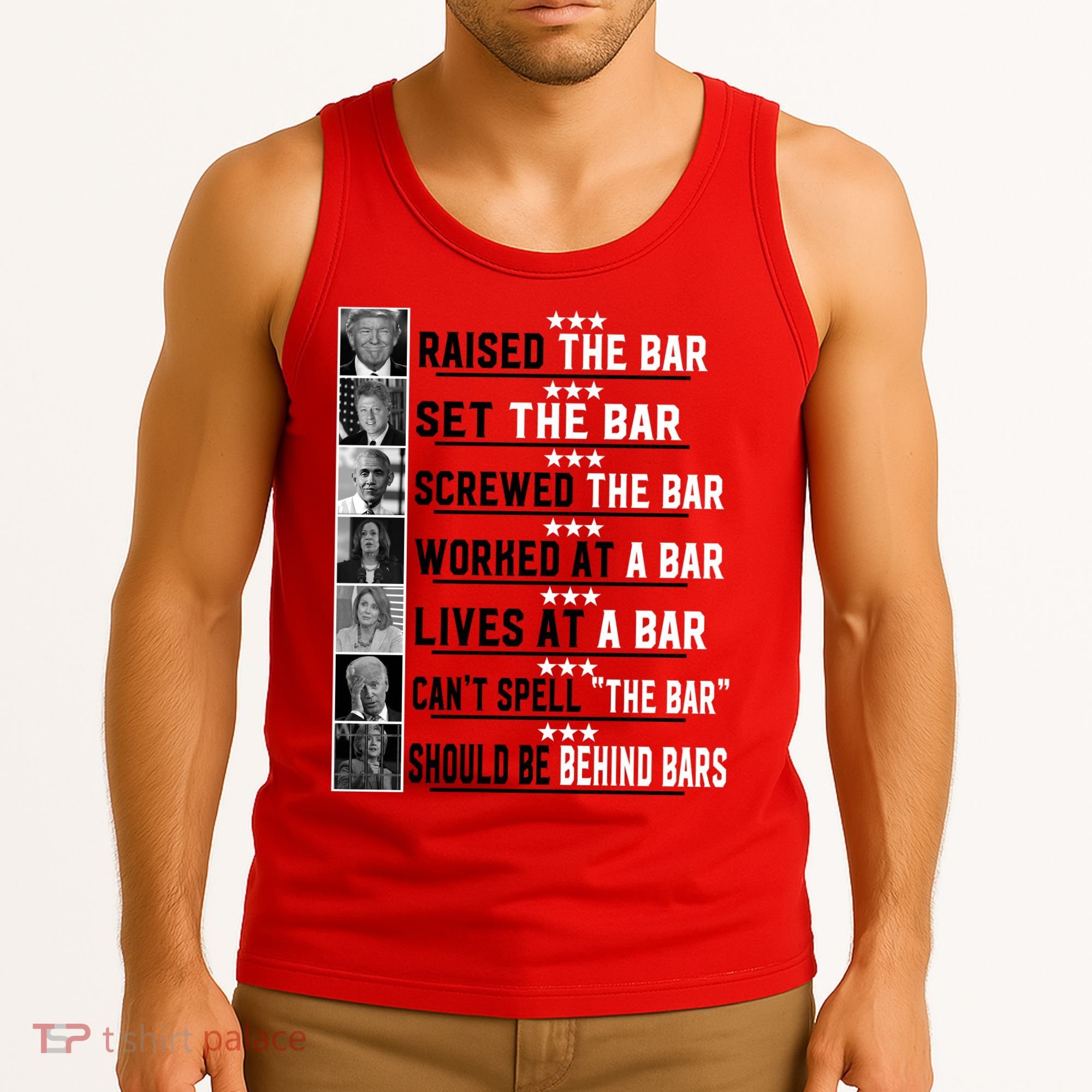 Funny Raised The Bar Donald Trump Tank Top