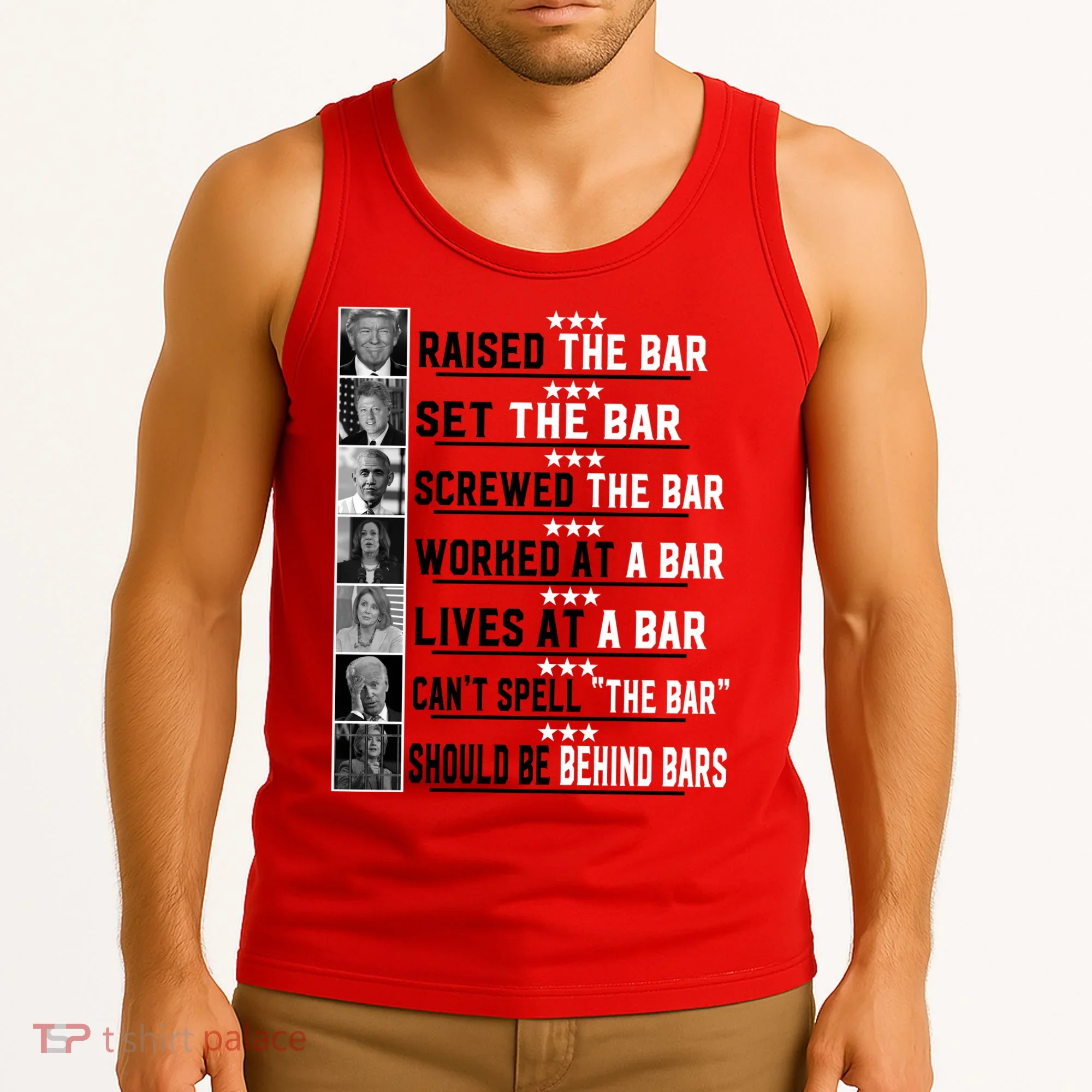 Funny Raised The Bar Donald Trump Tank Top