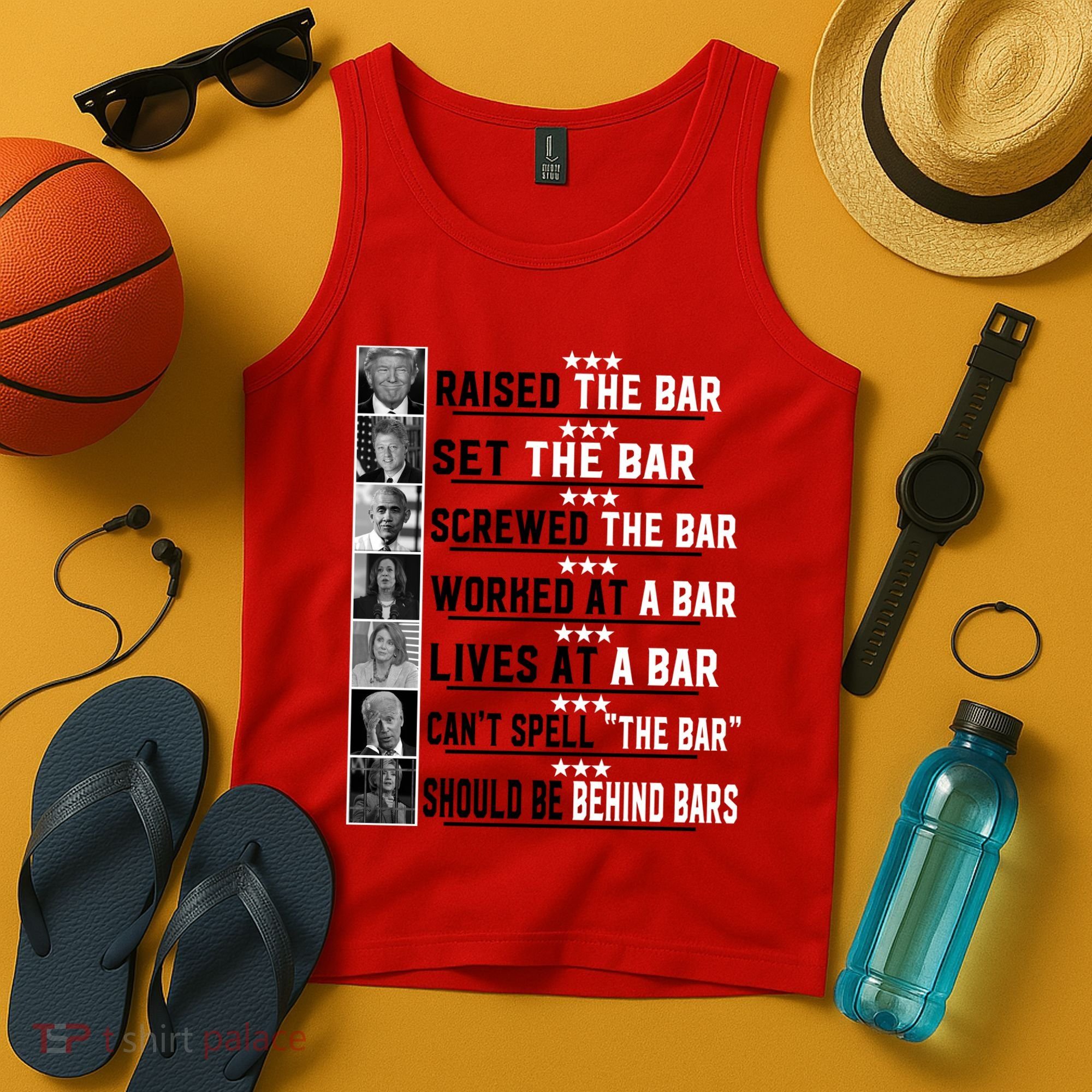 Funny Raised The Bar Donald Trump Tank Top