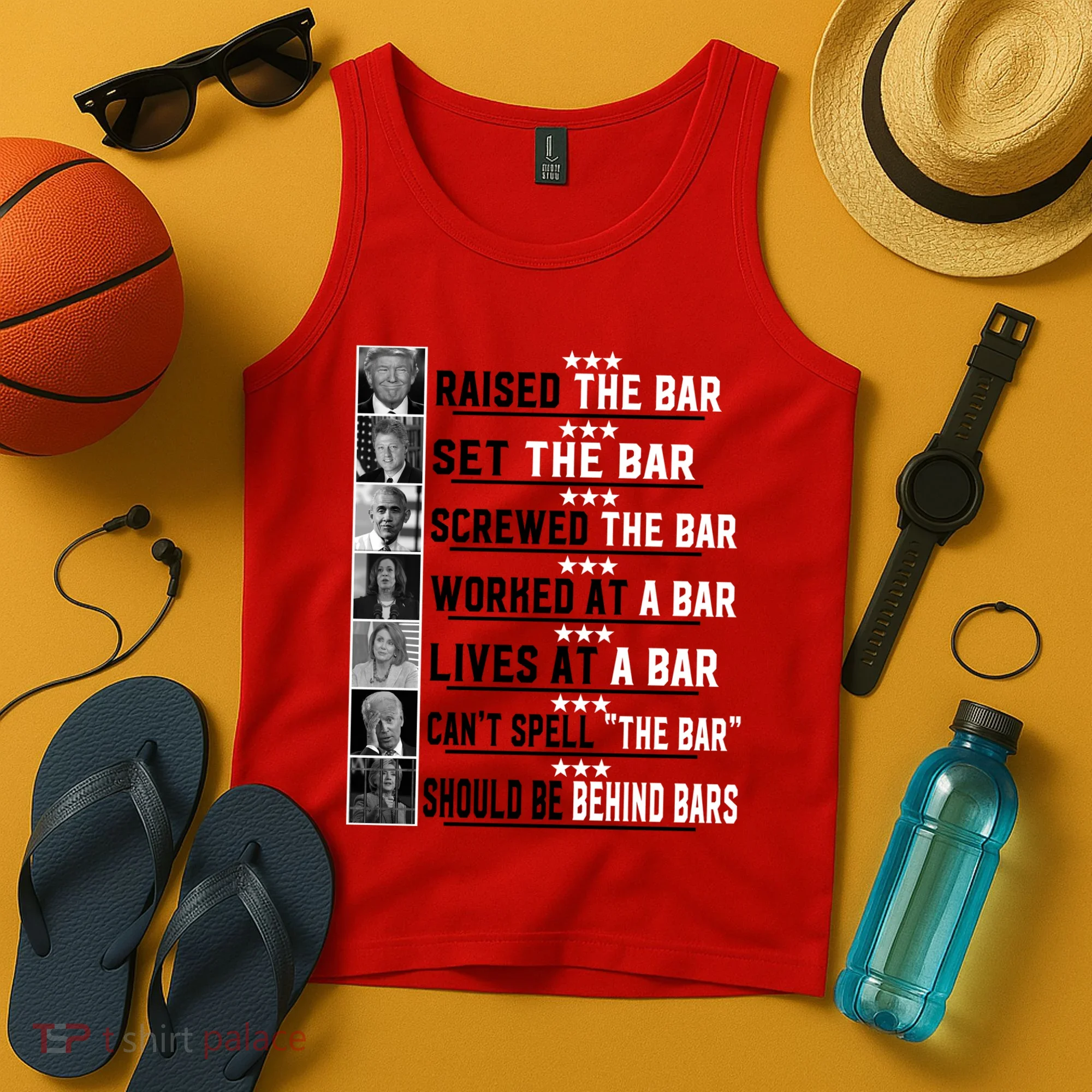 Funny Raised The Bar Donald Trump Tank Top