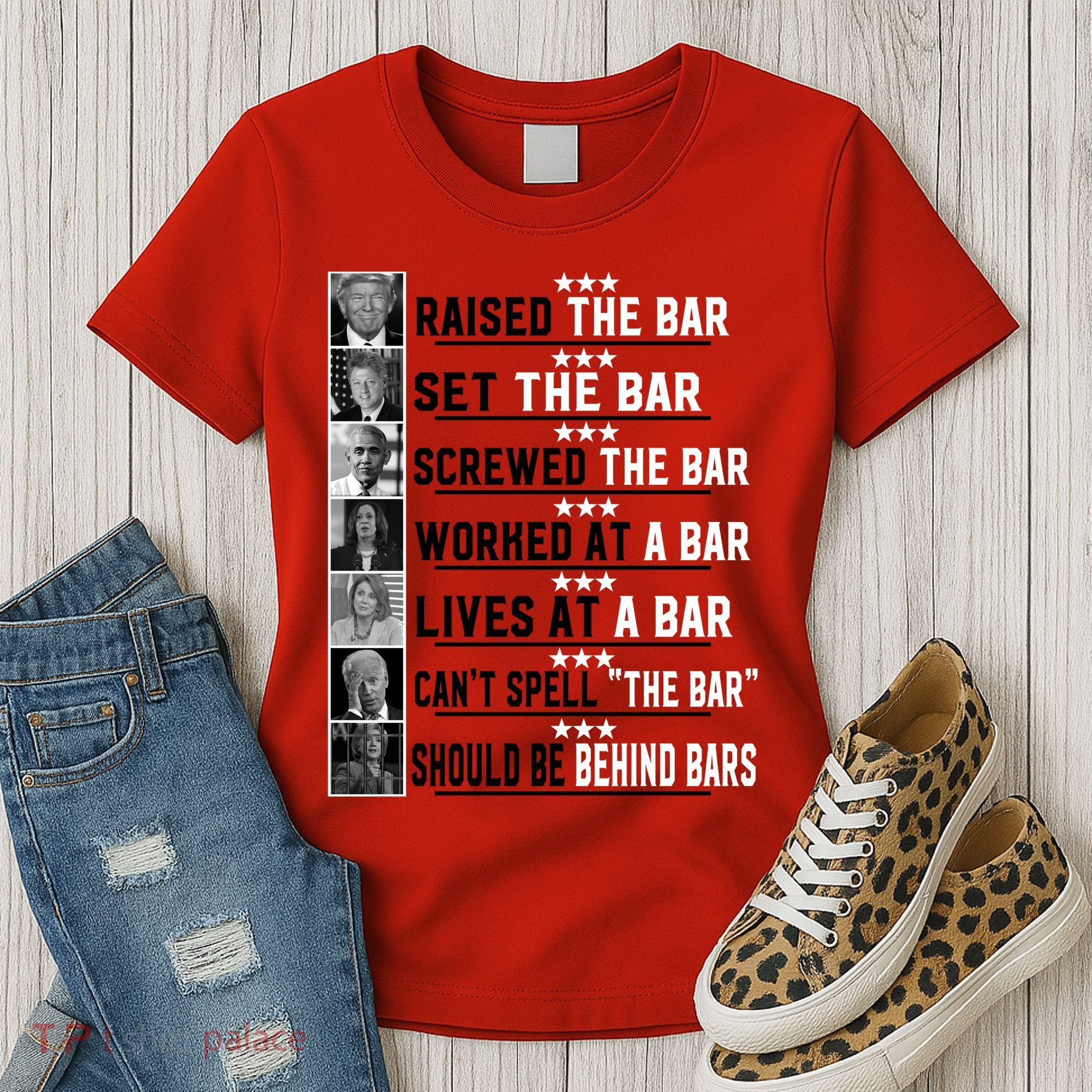 Funny Raised The Bar Donald Trump Women's T-Shirt