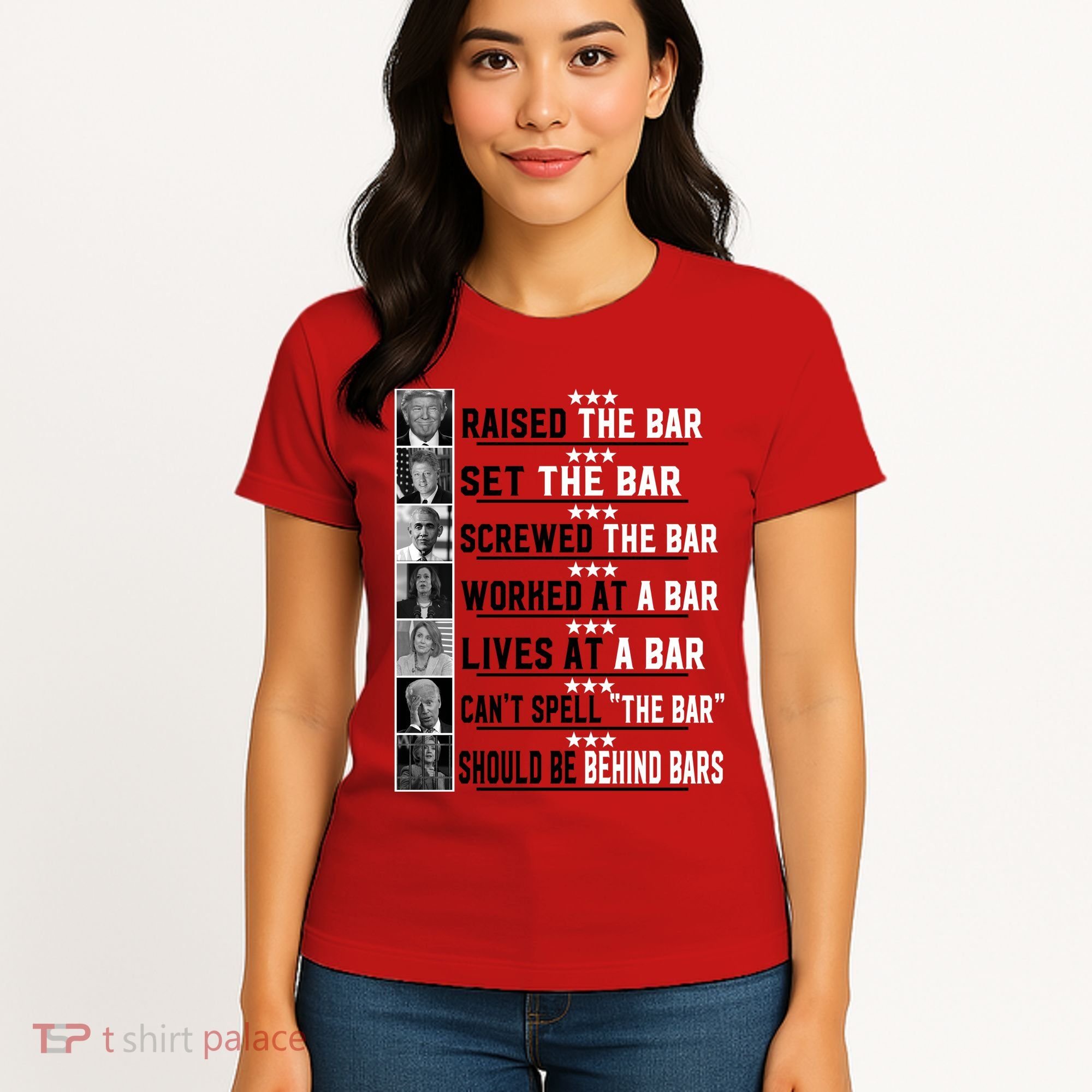 Funny Raised The Bar Donald Trump Women's T-Shirt