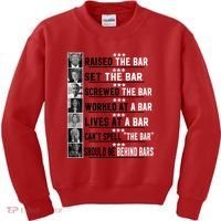 Funny Raised The Bar Donald Trump Kids Sweatshirt thumb 0