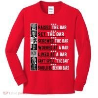 Funny Raised The Bar Donald Trump Kids Long Sleeve Shirt thumb 0
