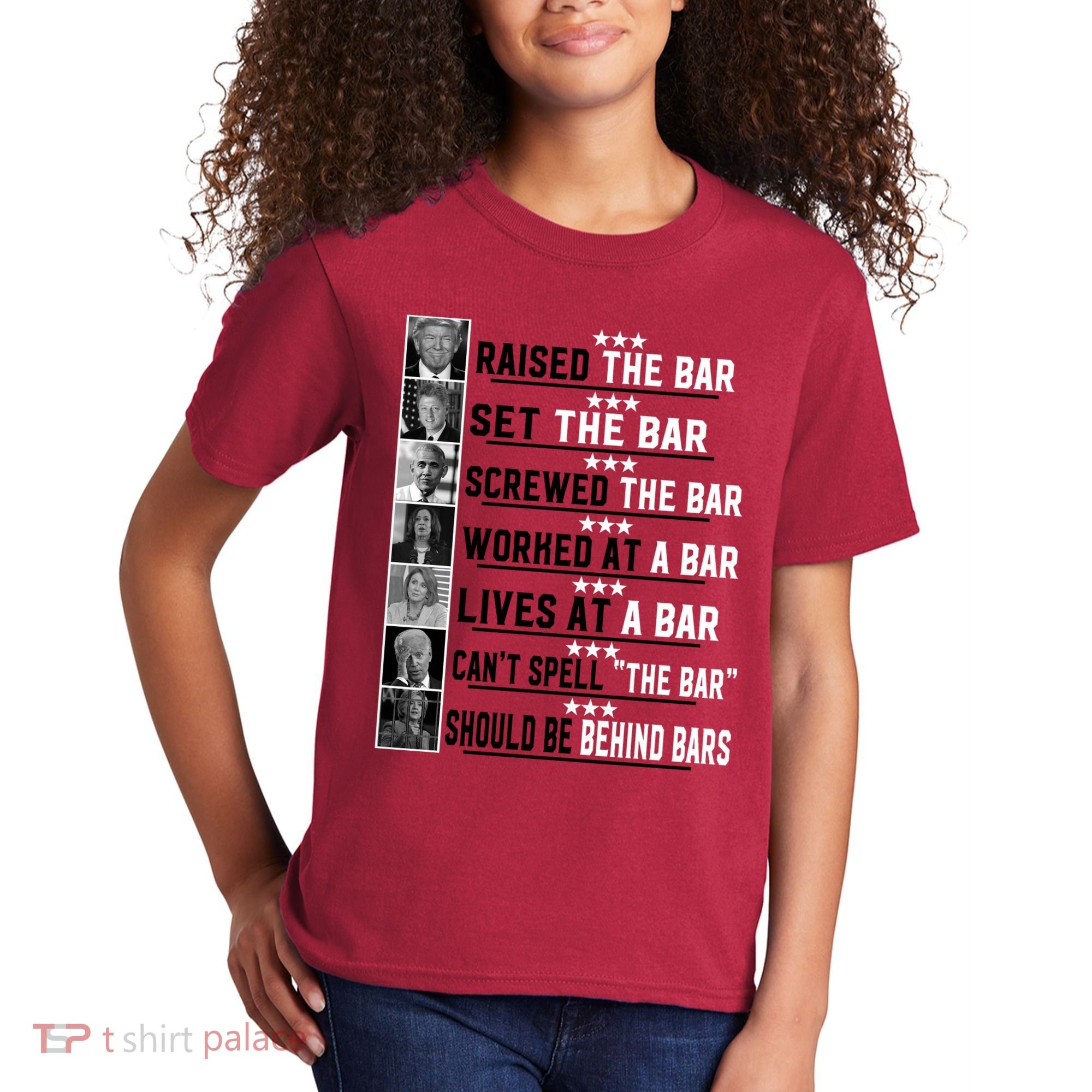 Funny Raised The Bar Donald Trump Kids T-Shirt