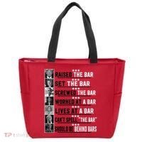 Funny Raised The Bar Donald Trump Tote Bag thumb 0