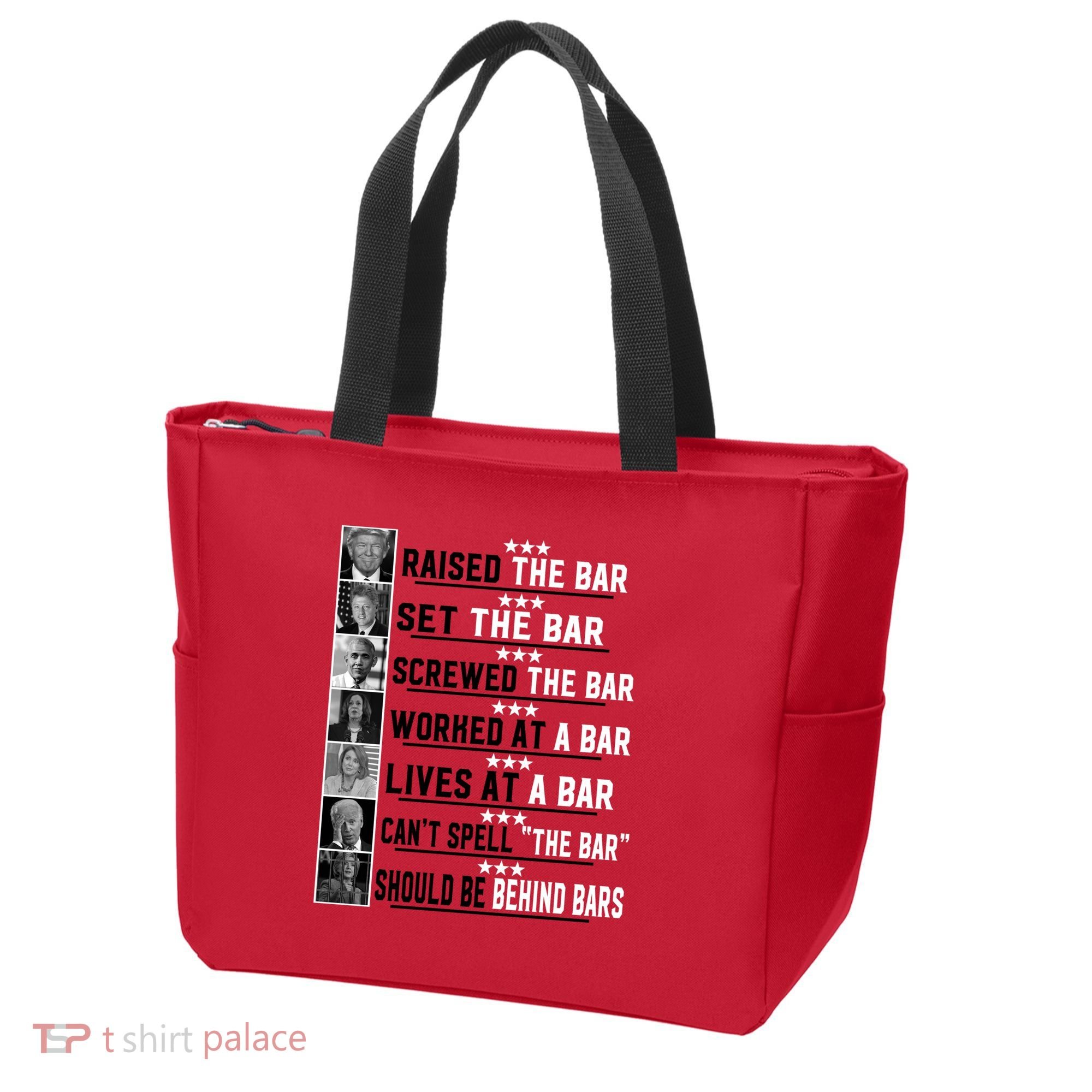 Funny Raised The Bar Donald Trump Tote Bag