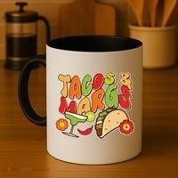 Funny Retro Taco And Margs Margaritas Coffee Mug thumb 4