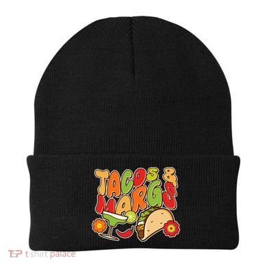 Funny Retro Taco And Margs Margaritas Beanie