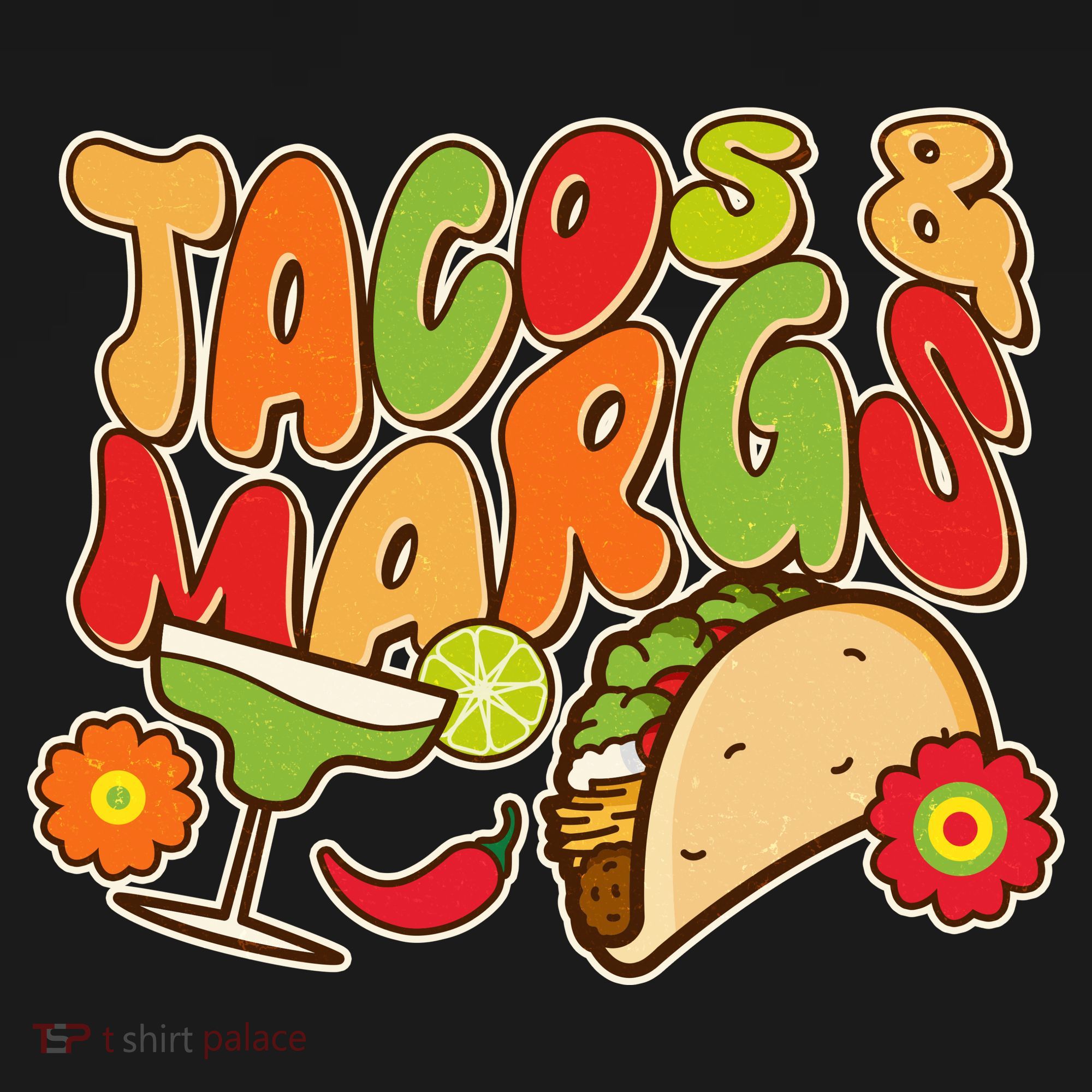 Funny Retro Taco And Margs Margaritas Polo