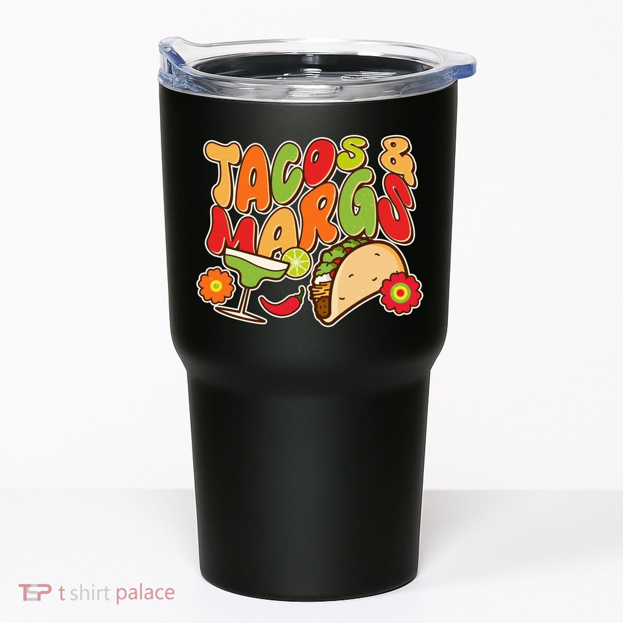 Funny Retro Taco And Margs Margaritas Tumbler