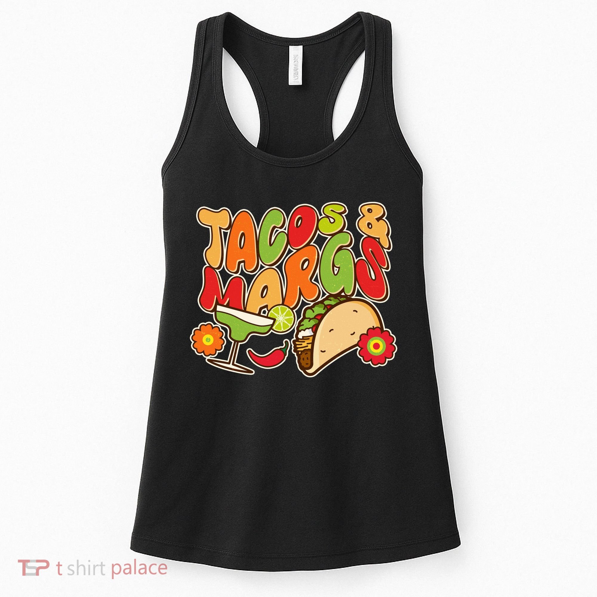 Funny Retro Taco And Margs Margaritas Women's Tank Top