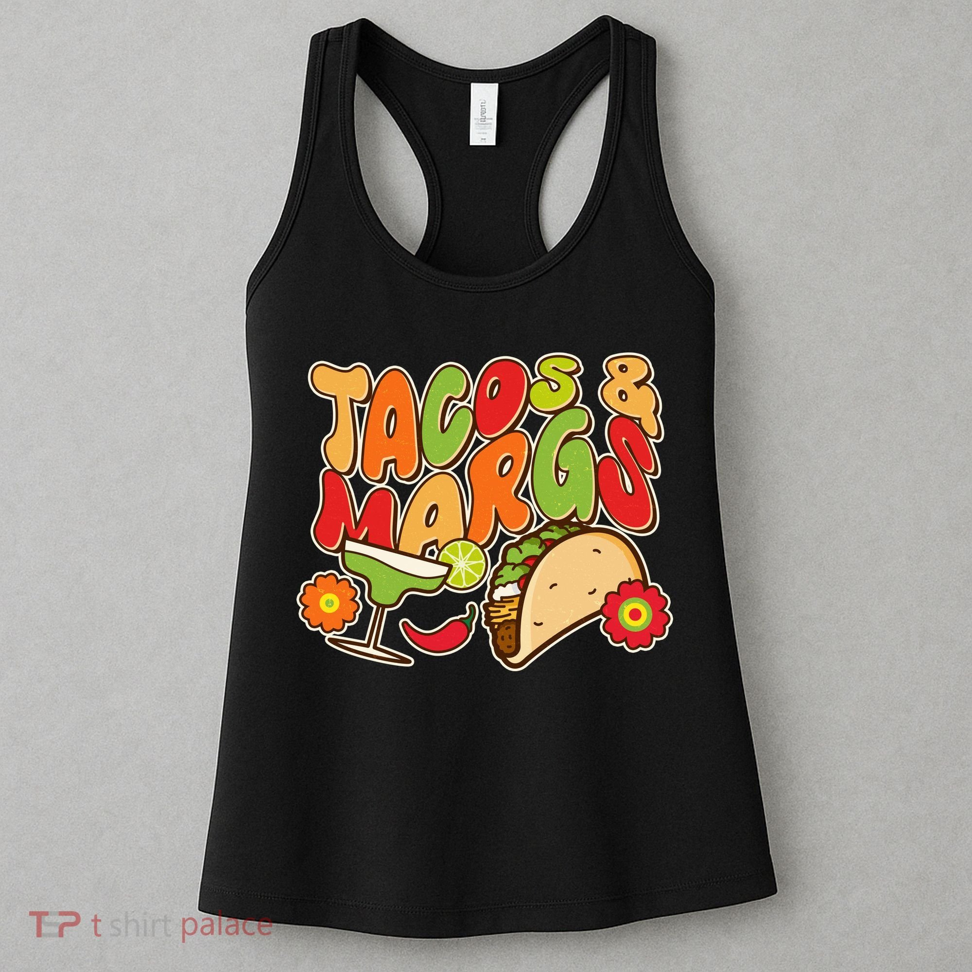 Funny Retro Taco And Margs Margaritas Women's Tank Top