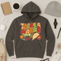 Funny Retro Taco And Margs Margaritas Hoodie thumb 3