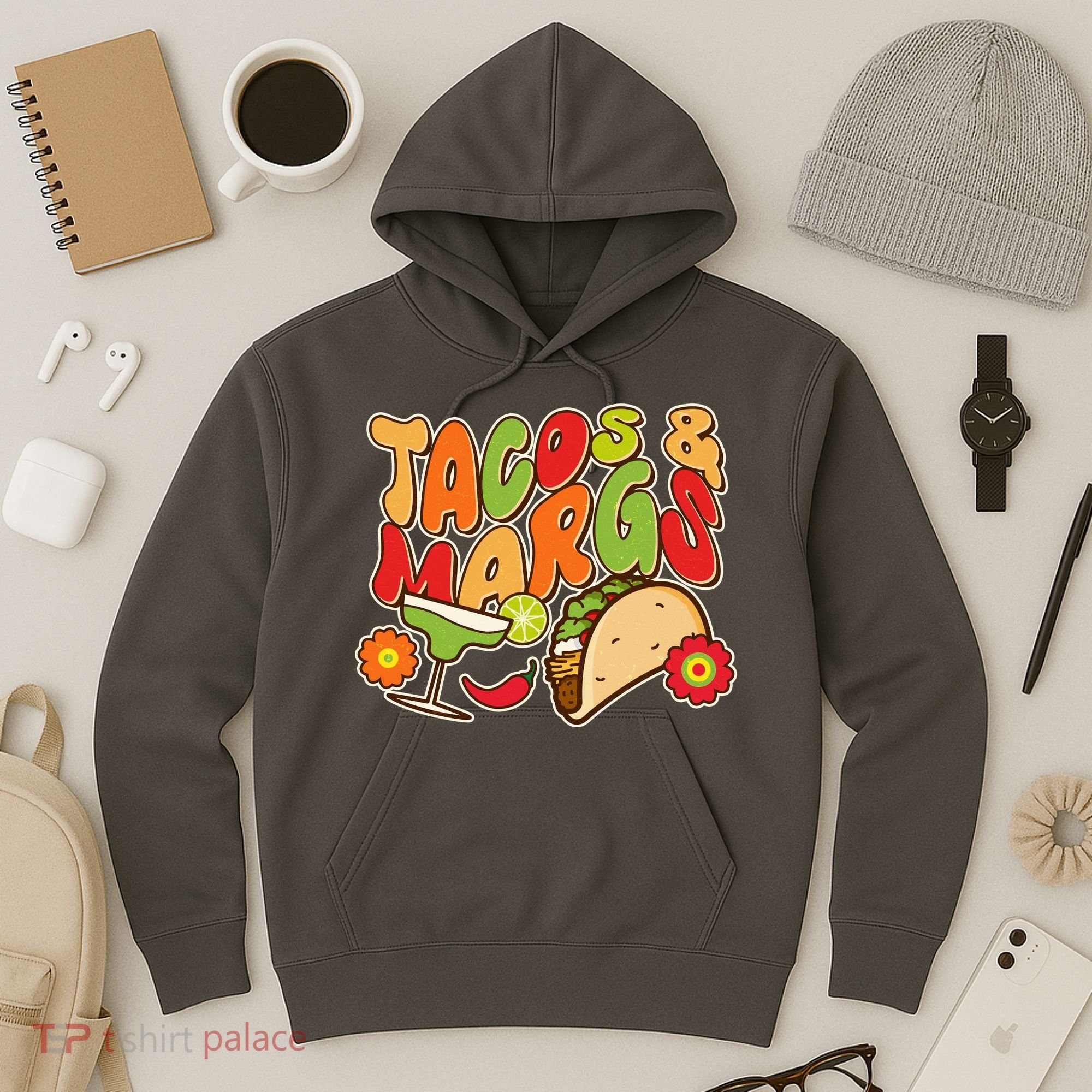 Funny Retro Taco And Margs Margaritas Hoodie
